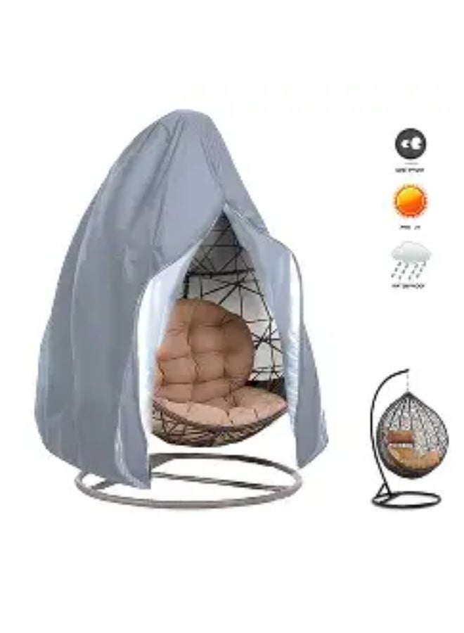 Outdoor Waterproof Patio Chair Cover Egg Swing Chair Protective Cover With Zipper Hanging Egg Chair Cover ( 230x200CM) - Image 2